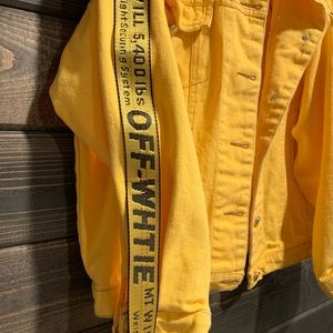 Off white inspired denim jacket